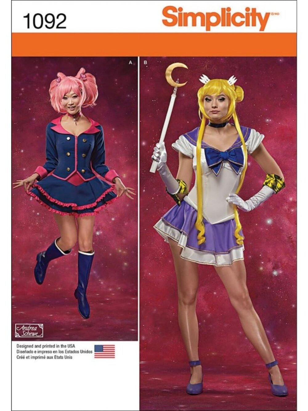 Women's Anime Cosplay & Halloween Costume Sewing Pattern, Sizes 14-22, DIY Craft